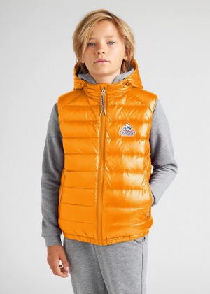 Kids' Pyrenex Cheslin Cadium Sleeveless Down Vest Yellow | HRC692C0980