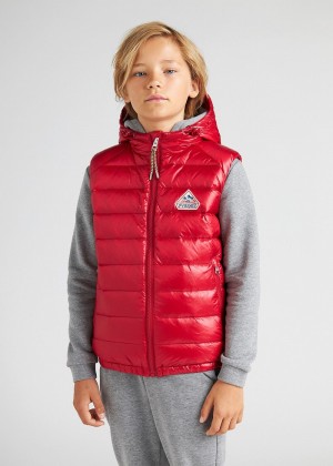 Kids' Pyrenex Cheslin Sleeveless Down Vest Red | HKH709H6741