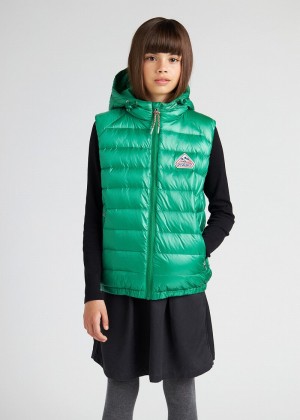 Kids' Pyrenex Cheslin Sleeveless Down Vest Green | HFK157K8564