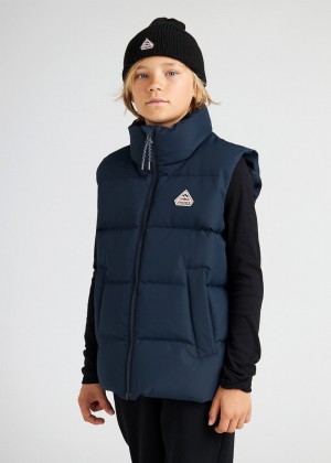 Kids' Pyrenex Dorel Sleeveless Down Vest Navy | HLB962B9669