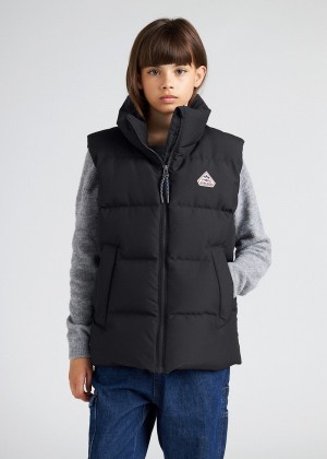 Kids' Pyrenex Dorel Sleeveless Down Vest Black | HOY575Y3128