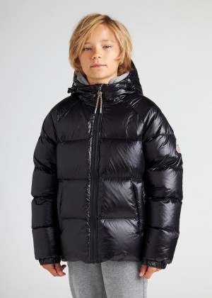 Kids' Pyrenex Sten Hooded Down Jackets Black | HIR430R3311