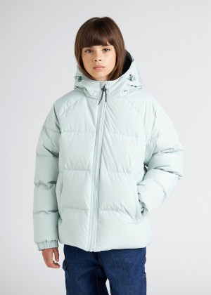 Kids' Pyrenex Sten Smooth Hooded Down Jackets Mint | HAF087F3876