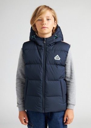 Kids' Pyrenex Wolf X Bonton Down Vest Navy | HZF348F0873