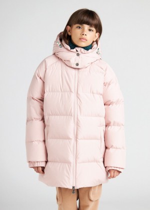 Kids' Pyrenex X Bonton Whip Husky Warm Hooded Down Jackets Coral | HGM528M6895