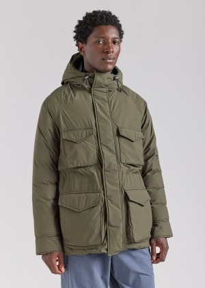 Men Pyrenex Bazus In Natural Parka Green | HBT500T9457