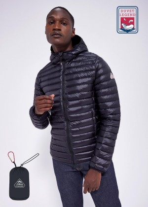 Men Pyrenex Bruce Hooded Sport Jackets Black | HND212D2586