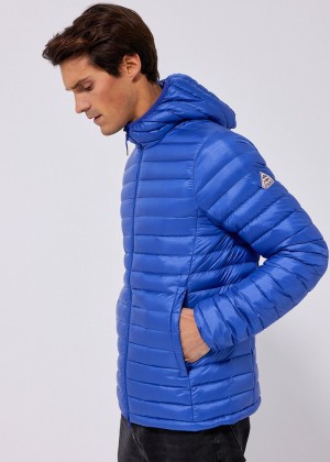 Men Pyrenex Bruce Hooded Sport Jackets Blue | HAA337A1118