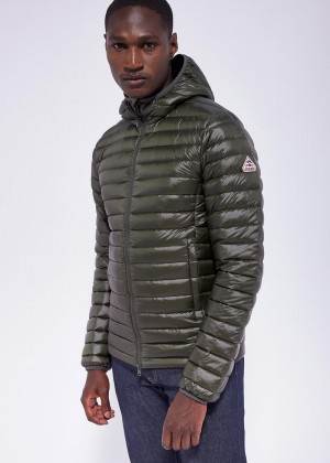 Men Pyrenex Bruce Hooded Sport Jackets Green | HGK848K9968