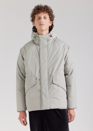 Men Pyrenex Covert Short In Natural Down Jackets Grey | HMG975G1003