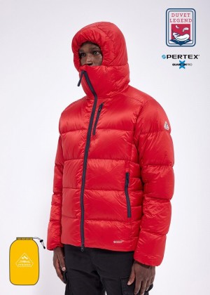 Men Pyrenex Hudson Xp Technical Alpinism Down Jackets Red | HZY704Y2882