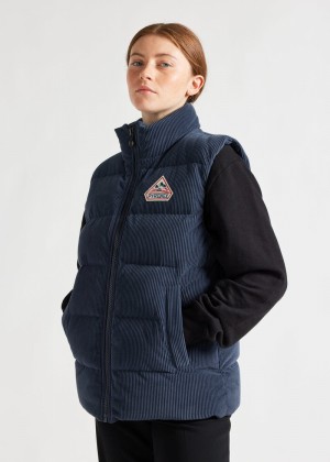 Men Pyrenex John Down Vest Navy | HAV021V3986