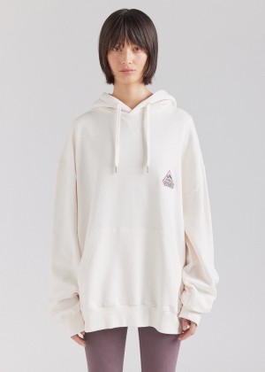 Men Pyrenex Journey Organic Cotton Hoodie White | HAU110U5804