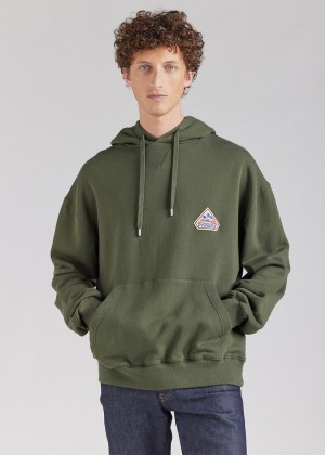 Men Pyrenex Journey Organic Cotton Hoodie Green | HUS734S9743