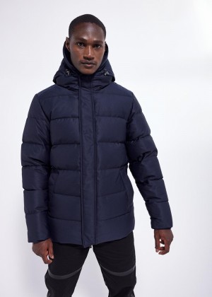 Men Pyrenex Pour Down Jackets Navy | HXS636S4906