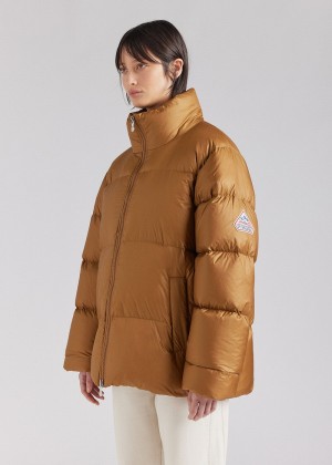 Men Pyrenex Shift Down Jackets Brown | HPO344O1961