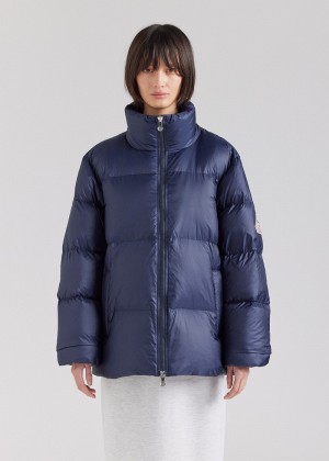 Men Pyrenex Shift Warm Down Jackets Navy | HHK283K0826