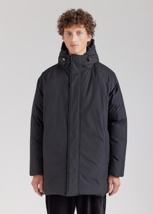 Men Pyrenex Spark Hooded Warm Down Parka Black | HGN720N7181