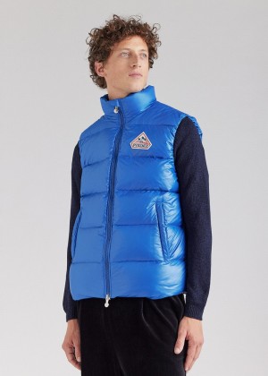 Women Pyrenex John Adriatic Sleeveless Down Vest Blue | HAY551Y4238