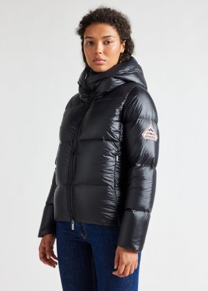 Women Pyrenex Karla Warm Hooded Down Jackets Black | HGN386N8605