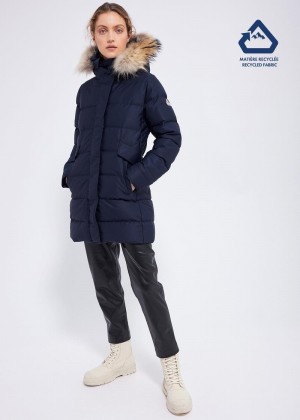 Women Pyrenex Parka Matelassée Grenoble Parka Navy | HMP469P3044