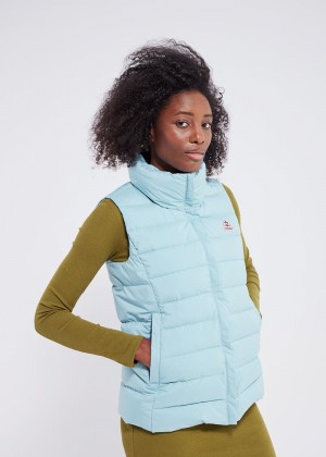 Women Pyrenex Spoutnic Down Vest Blue | HED932D5594