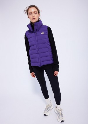 Women Pyrenex Spoutnic Down Vest Purple | HJR980R2002