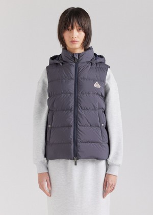 Women Pyrenex Spoutnic Sleeveless Down Vest Grey | HUI435I6083