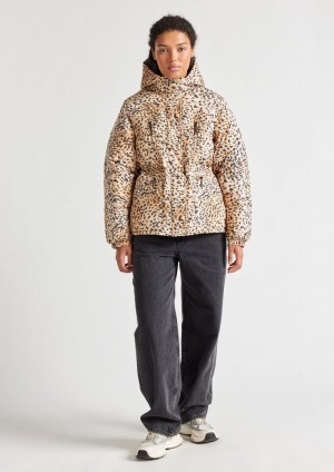 Women Pyrenex X Roseanna Talitha Down Jackets Leopard | HRB109B6663