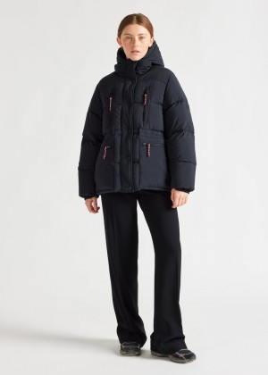 Women Pyrenex X Roseanna Talitha Hooded Down Jackets Black | HPC950C6726