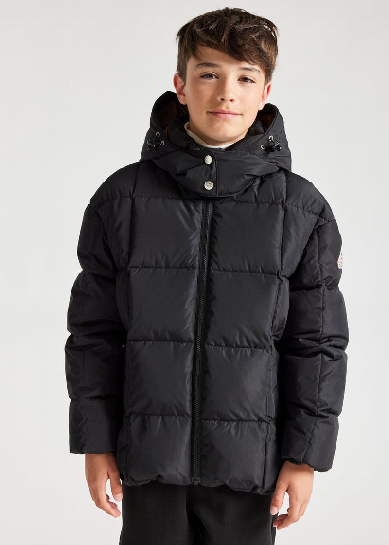 Kids' Pyrenex Alma Hooded Down Jackets Black | HHC971C4287