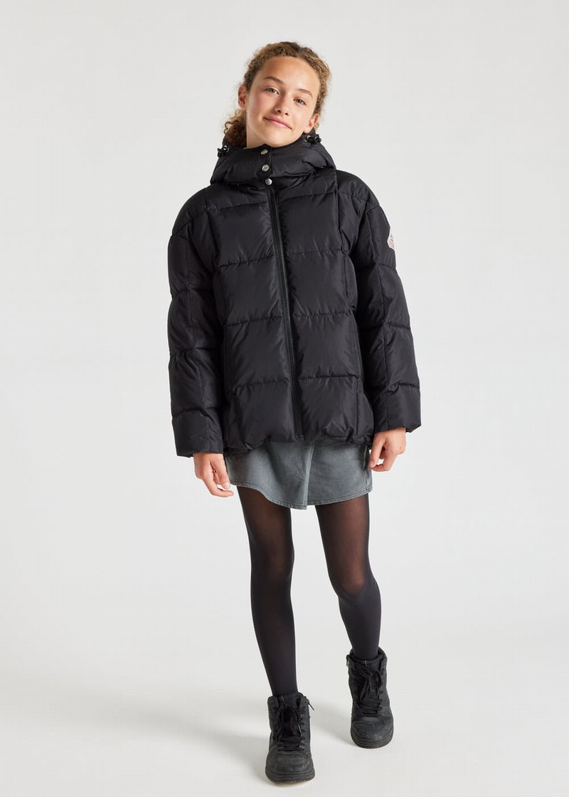 Kids' Pyrenex Alma Hooded Down Jackets Black | HHC971C4287