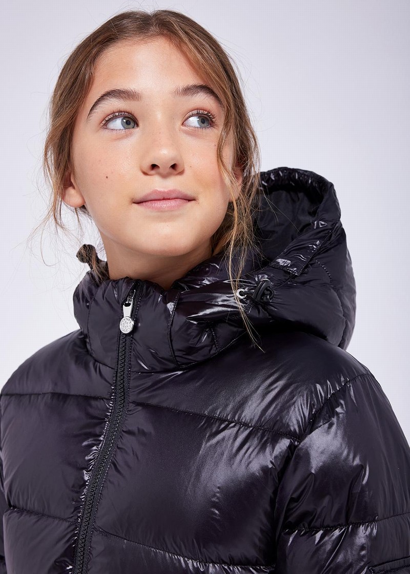 Kids' Pyrenex Authentic Shiny Down Jackets Black | HMT026T9552