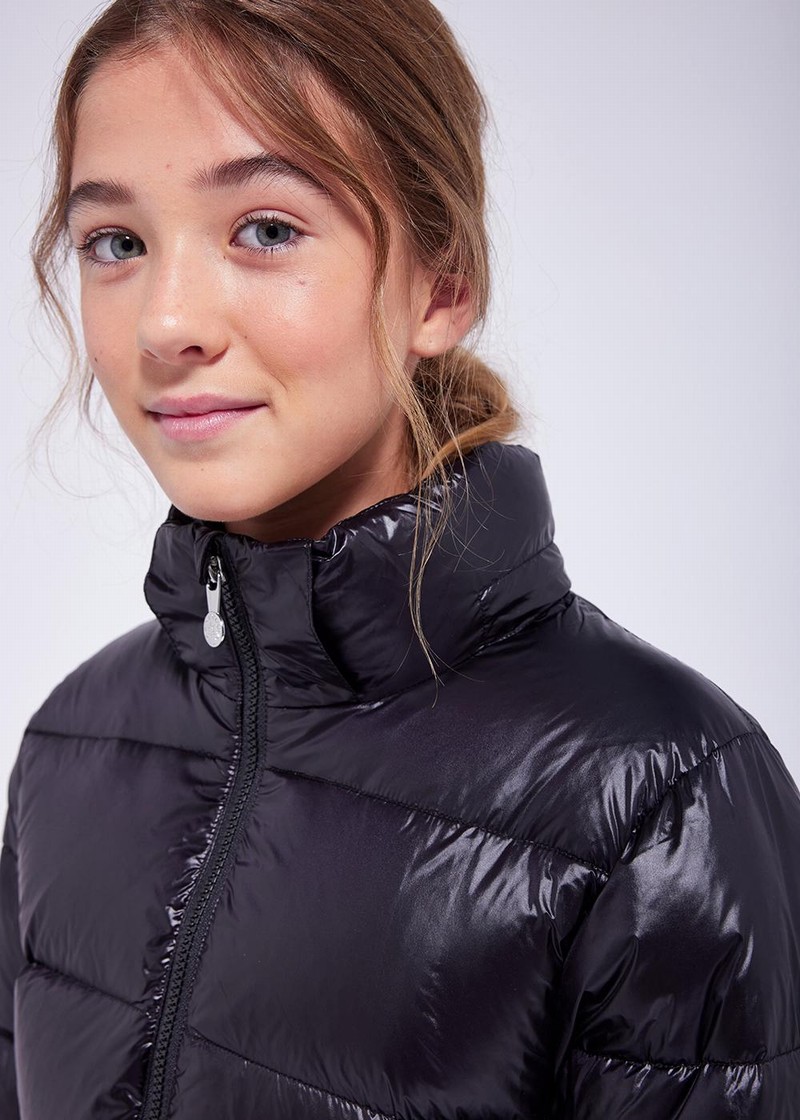 Kids' Pyrenex Authentic Shiny Down Jackets Black | HMT026T9552