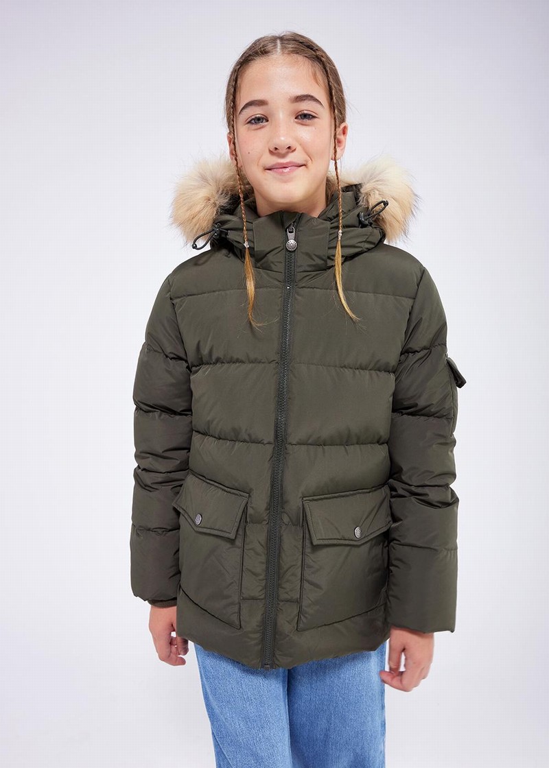 Kids\' Pyrenex Authentic Smooth Down Jackets Green | HUQ244Q1016