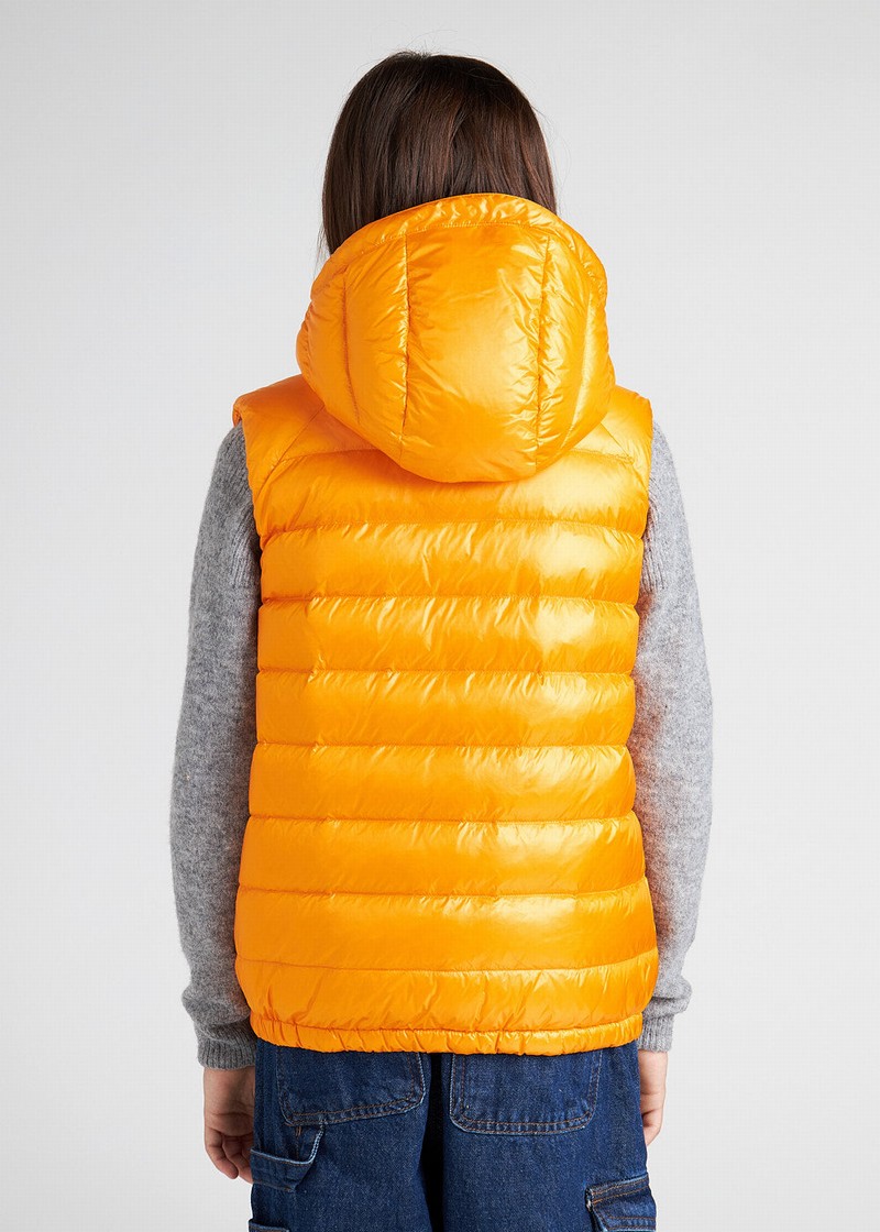 Kids' Pyrenex Cheslin Cadium Sleeveless Down Vest Yellow | HRC692C0980