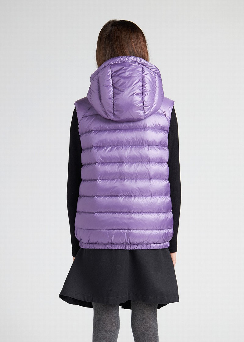 Kids' Pyrenex Cheslin Heart Sleeveless Down Vest Purple | HDR258R9562