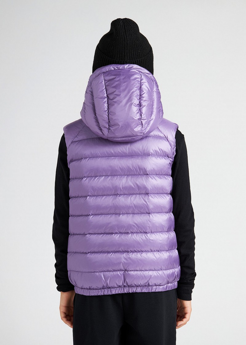 Kids' Pyrenex Cheslin Heart Sleeveless Down Vest Purple | HDR258R9562