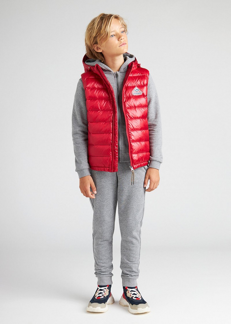 Kids' Pyrenex Cheslin Sleeveless Down Vest Red | HKH709H6741