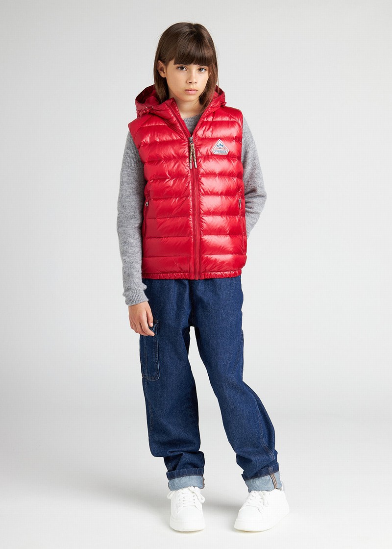 Kids' Pyrenex Cheslin Sleeveless Down Vest Red | HKH709H6741