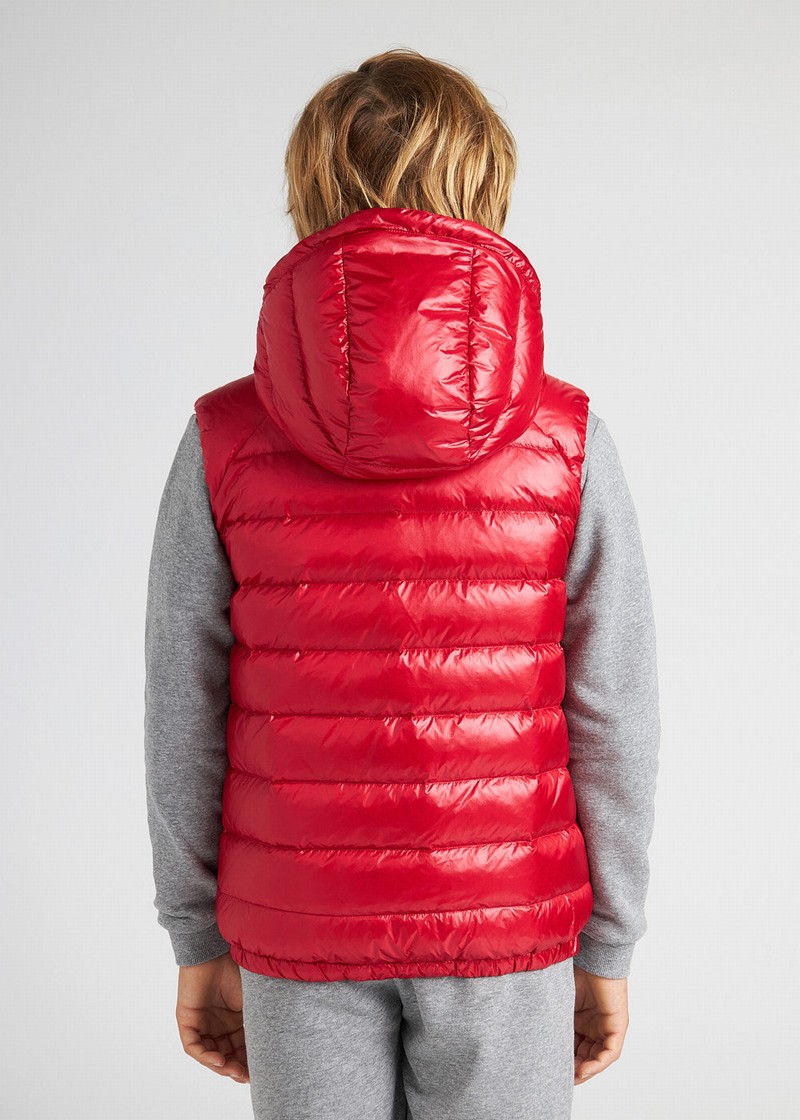 Kids' Pyrenex Cheslin Sleeveless Down Vest Red | HKH709H6741