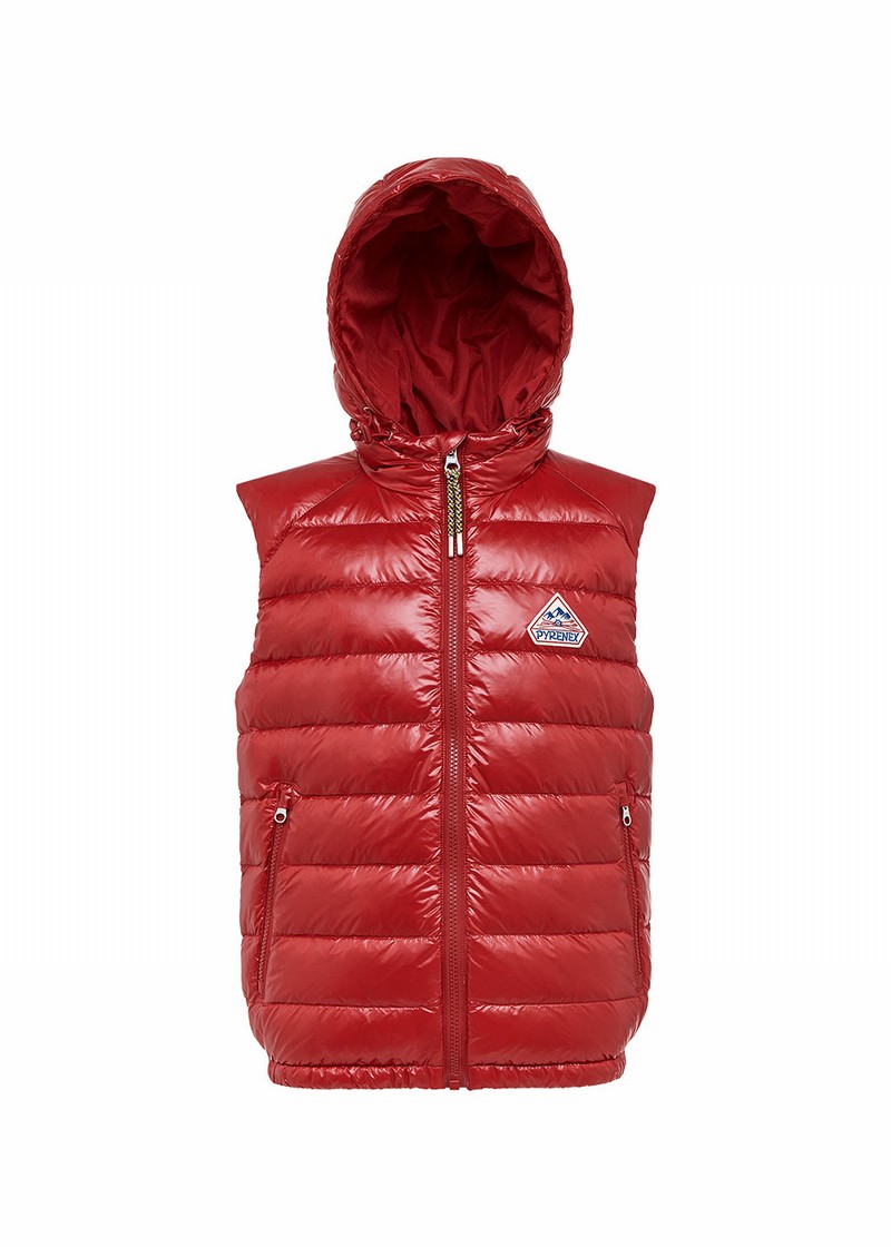 Kids' Pyrenex Cheslin Sleeveless Down Vest Red | HKH709H6741