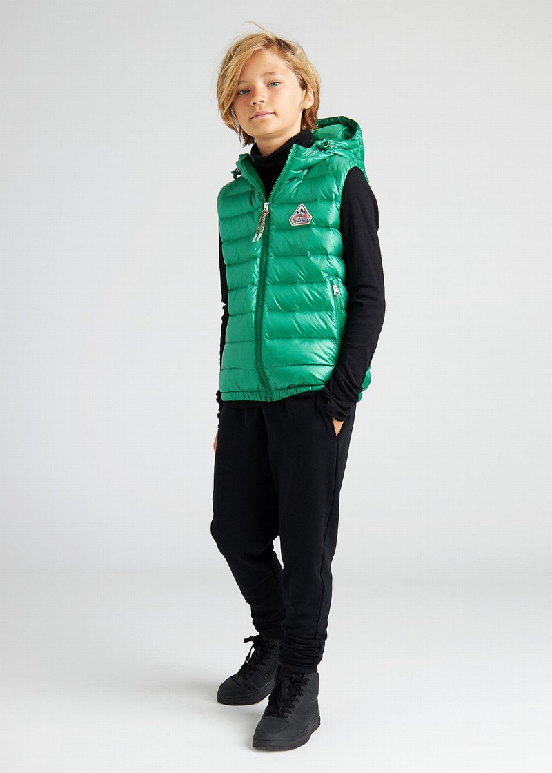 Kids' Pyrenex Cheslin Sleeveless Down Vest Green | HFK157K8564