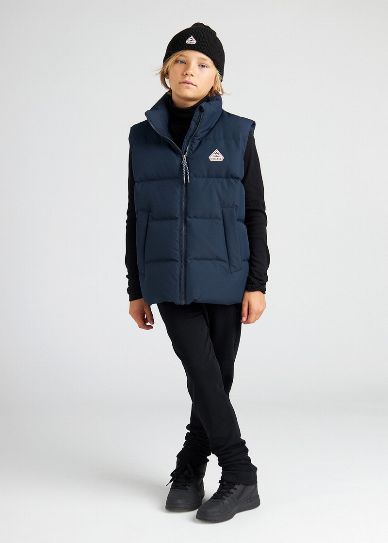 Kids' Pyrenex Dorel Sleeveless Down Vest Navy | HLB962B9669