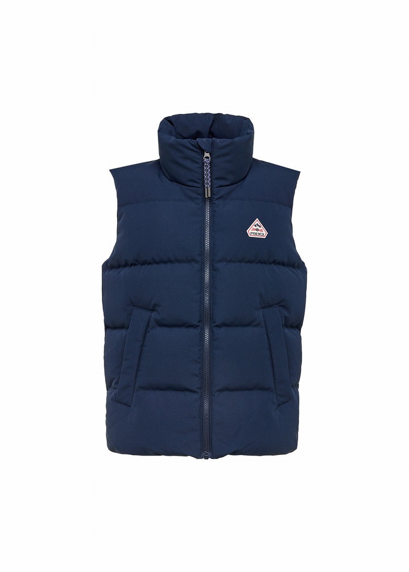 Kids' Pyrenex Dorel Sleeveless Down Vest Navy | HLB962B9669