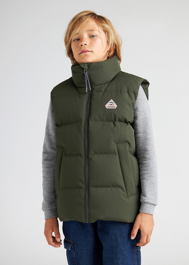 Kids' Pyrenex Dorel Sleeveless Down Vest Green | HYH730H3151