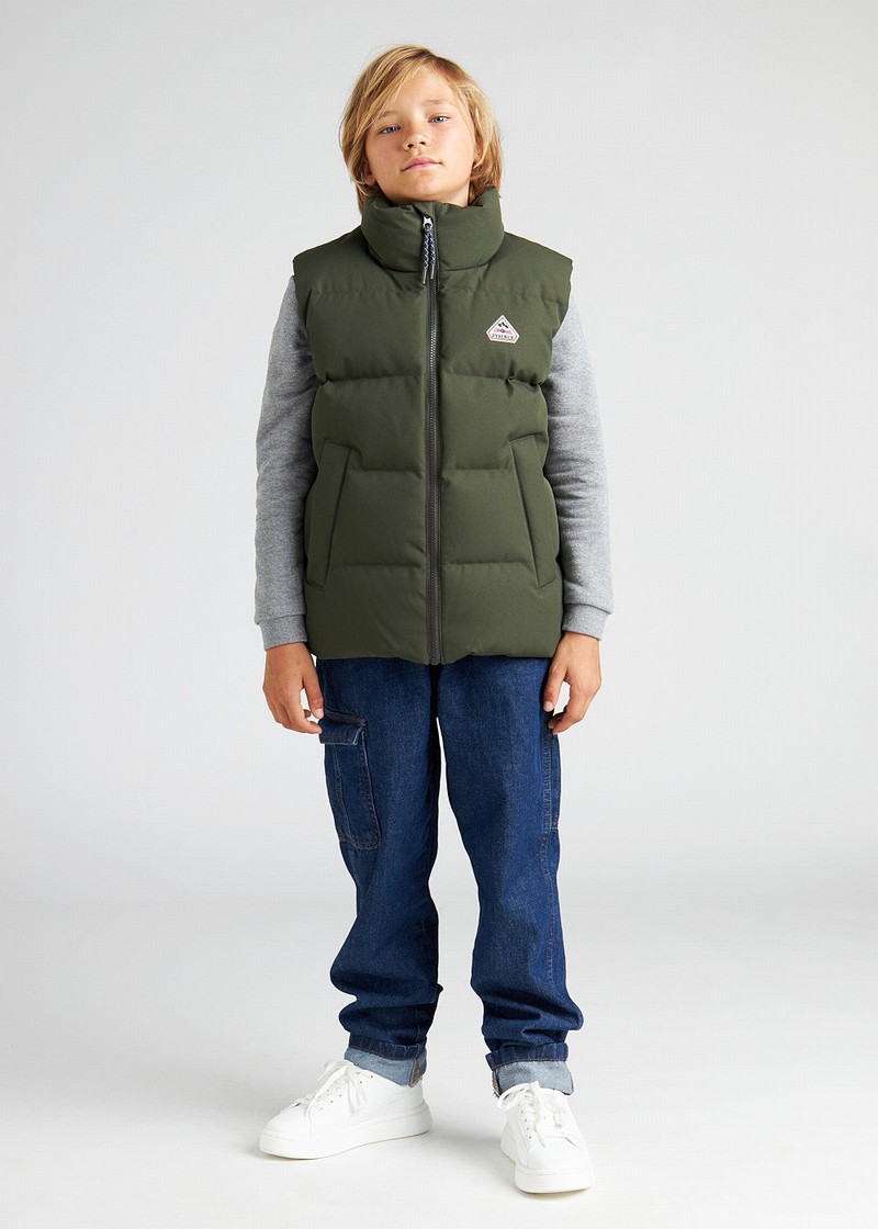 Kids' Pyrenex Dorel Sleeveless Down Vest Green | HYH730H3151