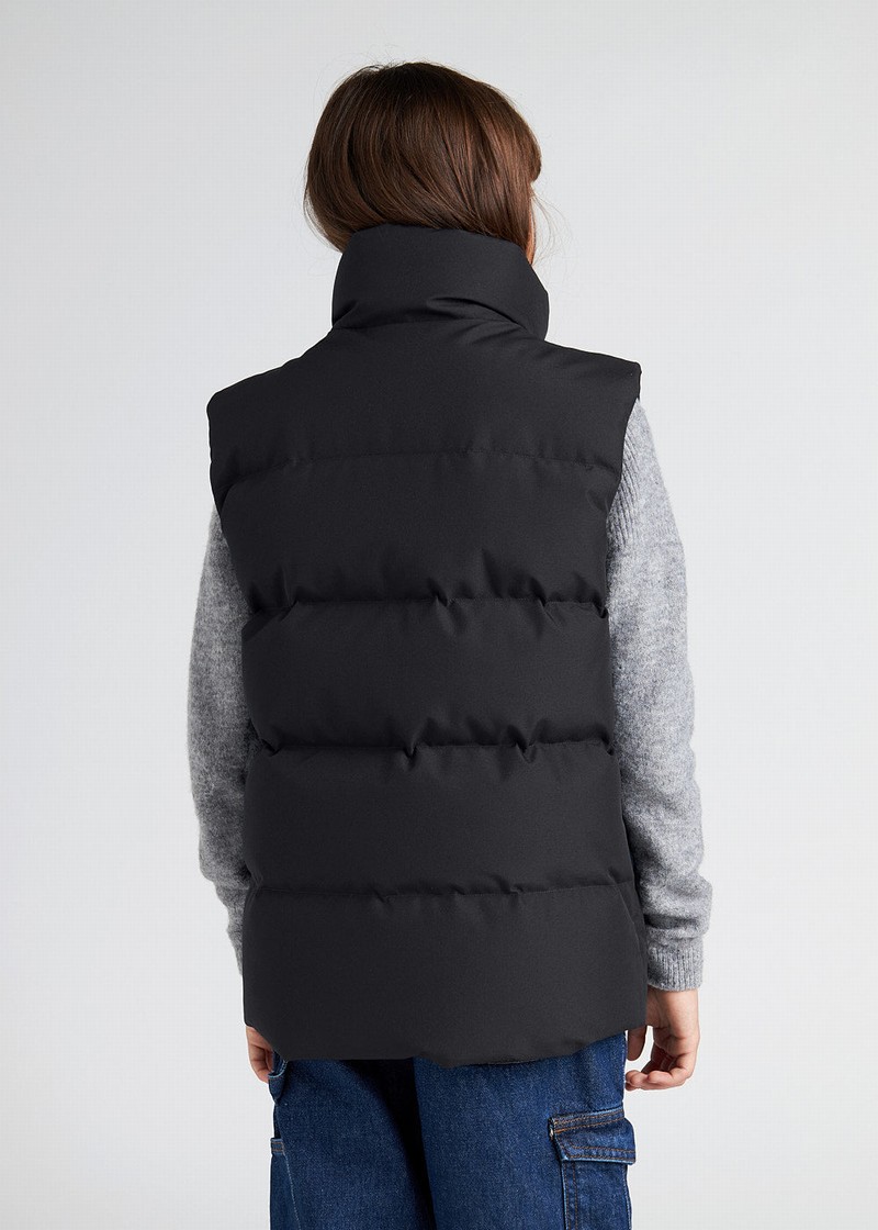 Kids' Pyrenex Dorel Sleeveless Down Vest Black | HOY575Y3128