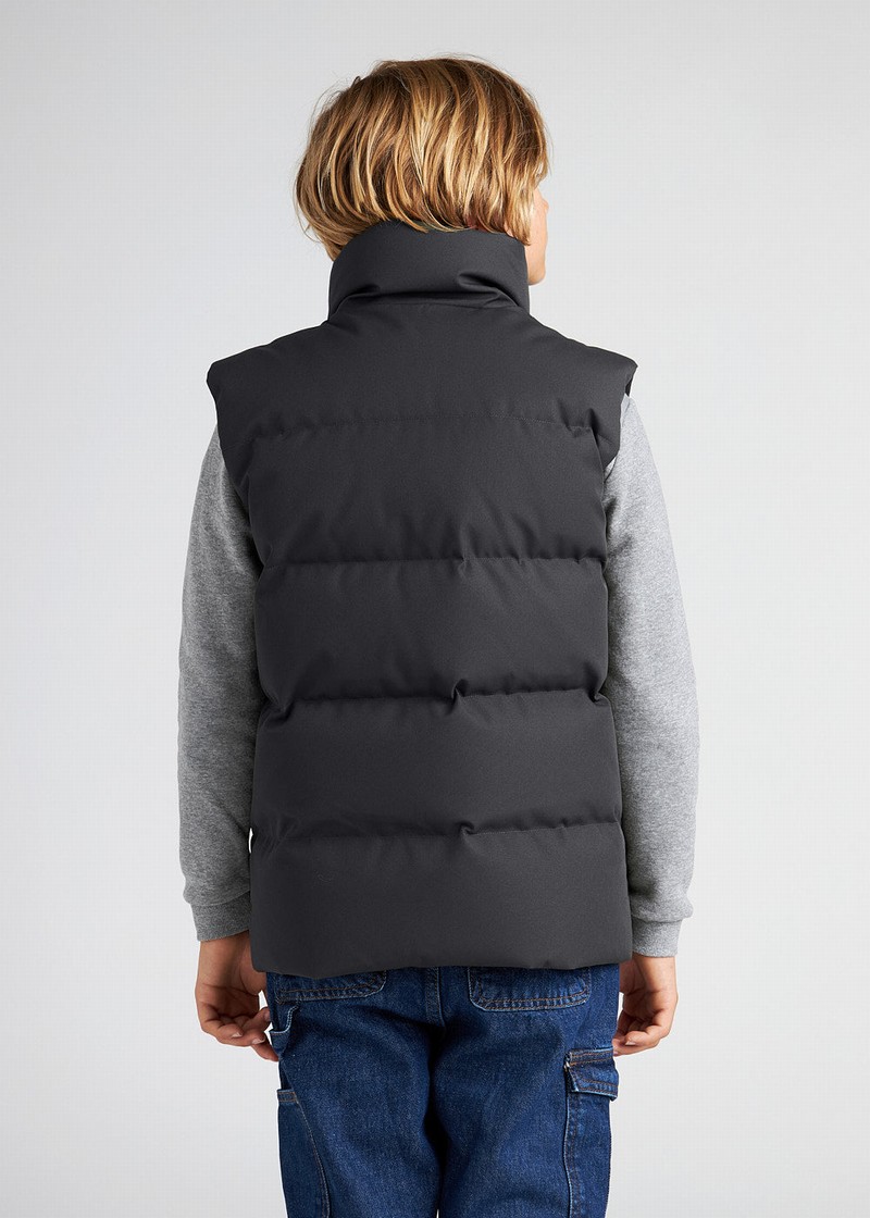 Kids' Pyrenex Dorel Sleeveless Down Vest Black | HOY575Y3128