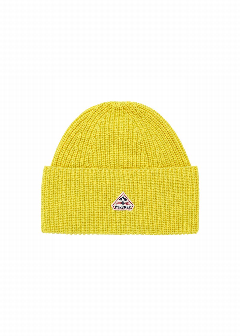 Kids' Pyrenex Frej Wool Beanie Yellow | HYD179D4917